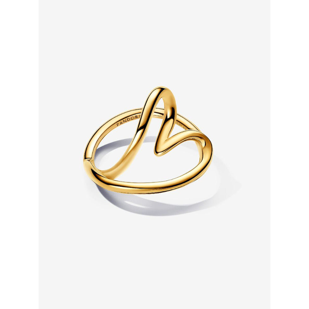 Pandora 14K Gold Plated Organically Shaped Heart Ring Image 5