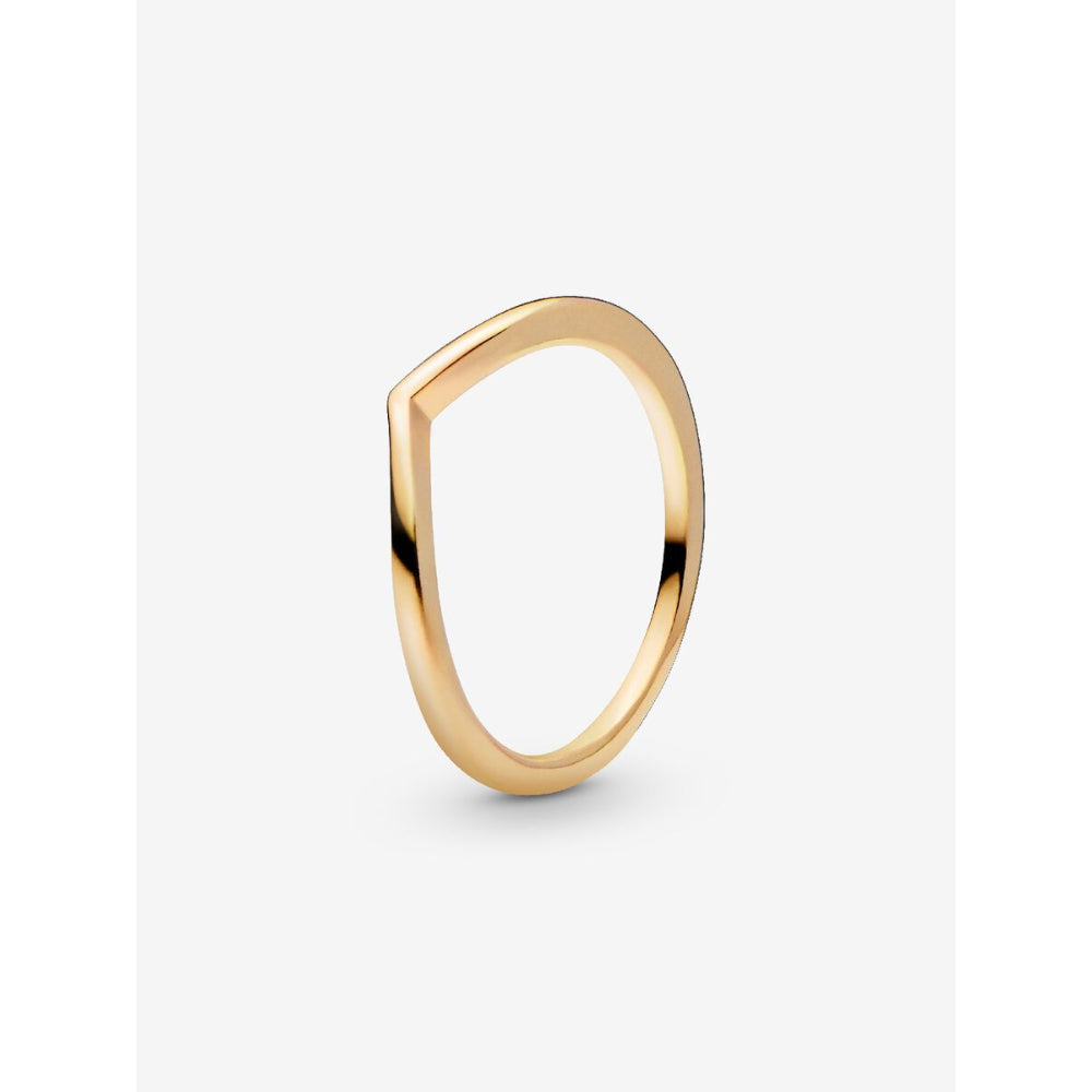 Pandora 14K Gold Plated Polished Wishbone Ring Image 1