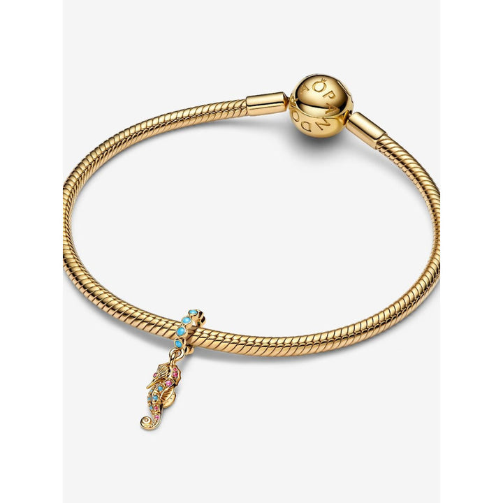 Pandora 14K Gold Plated Seahorse Dangle Charm Image 5