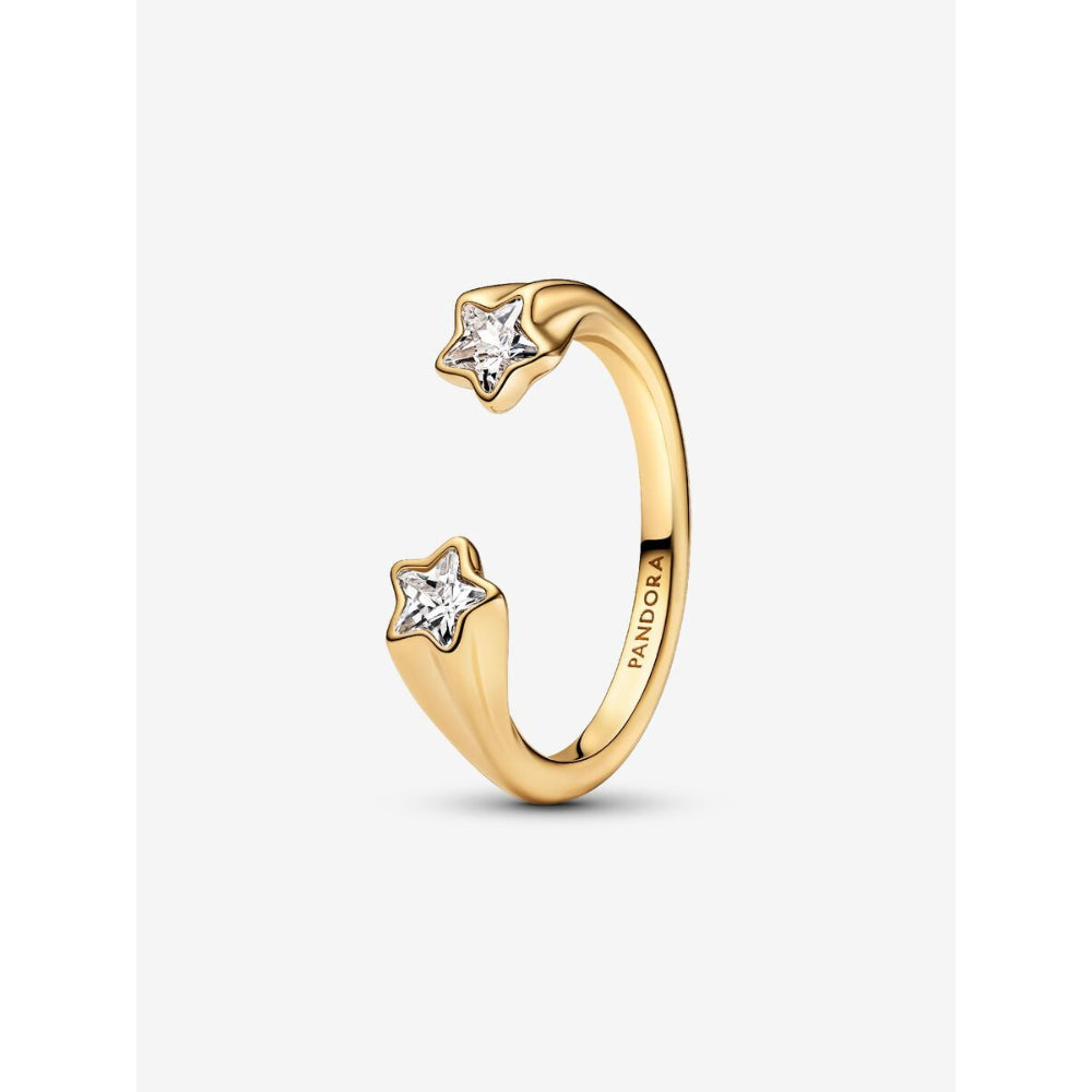 Pandora 14K Gold Plated Shooting Stars Open Ring Image 1