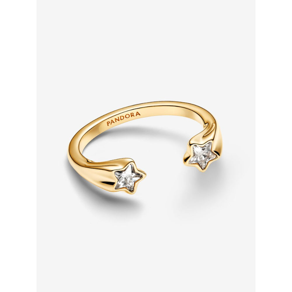 Pandora 14K Gold Plated Shooting Stars Open Ring Image 5
