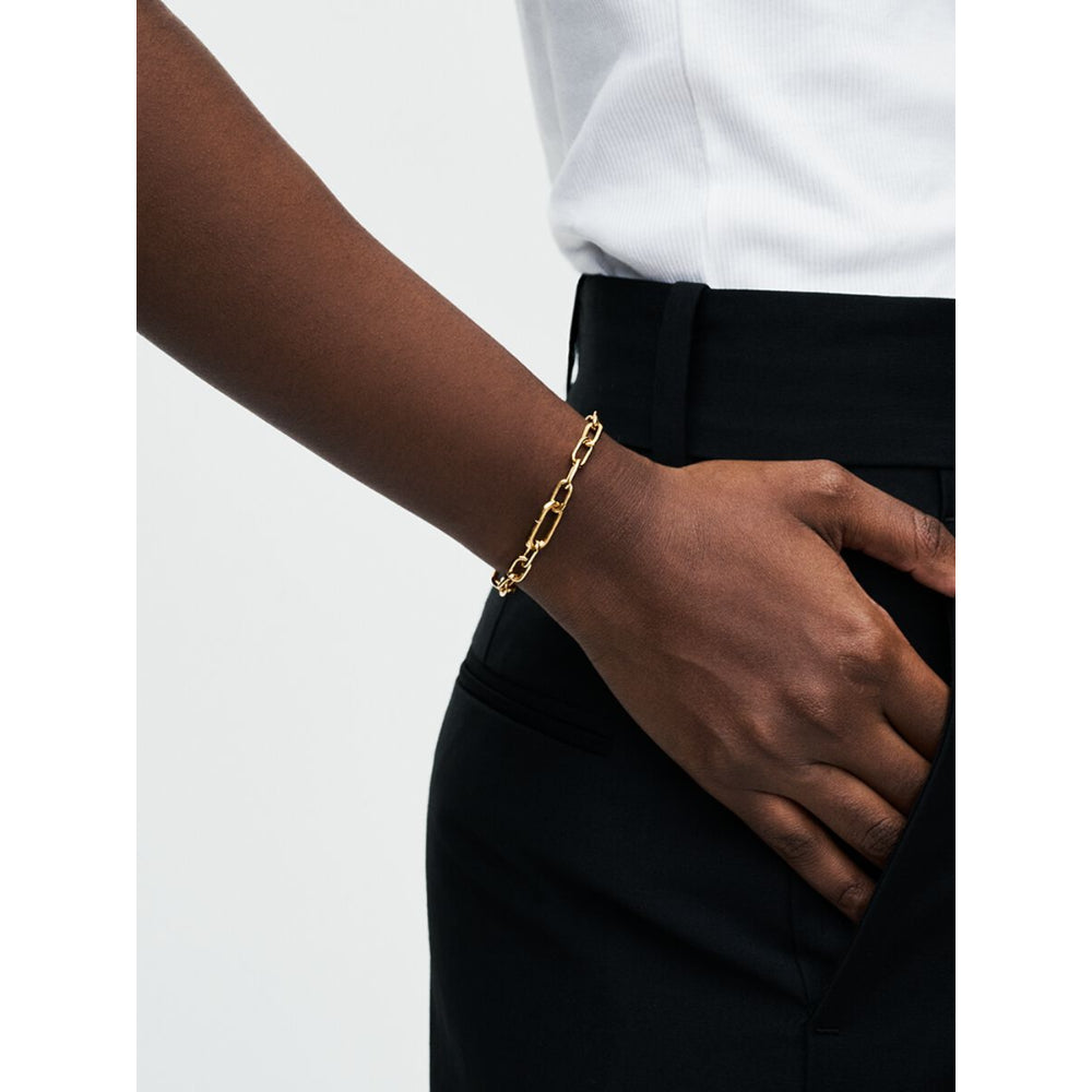 Pandora 14K Gold Plated Small - Link Chain Bracelet Image 3