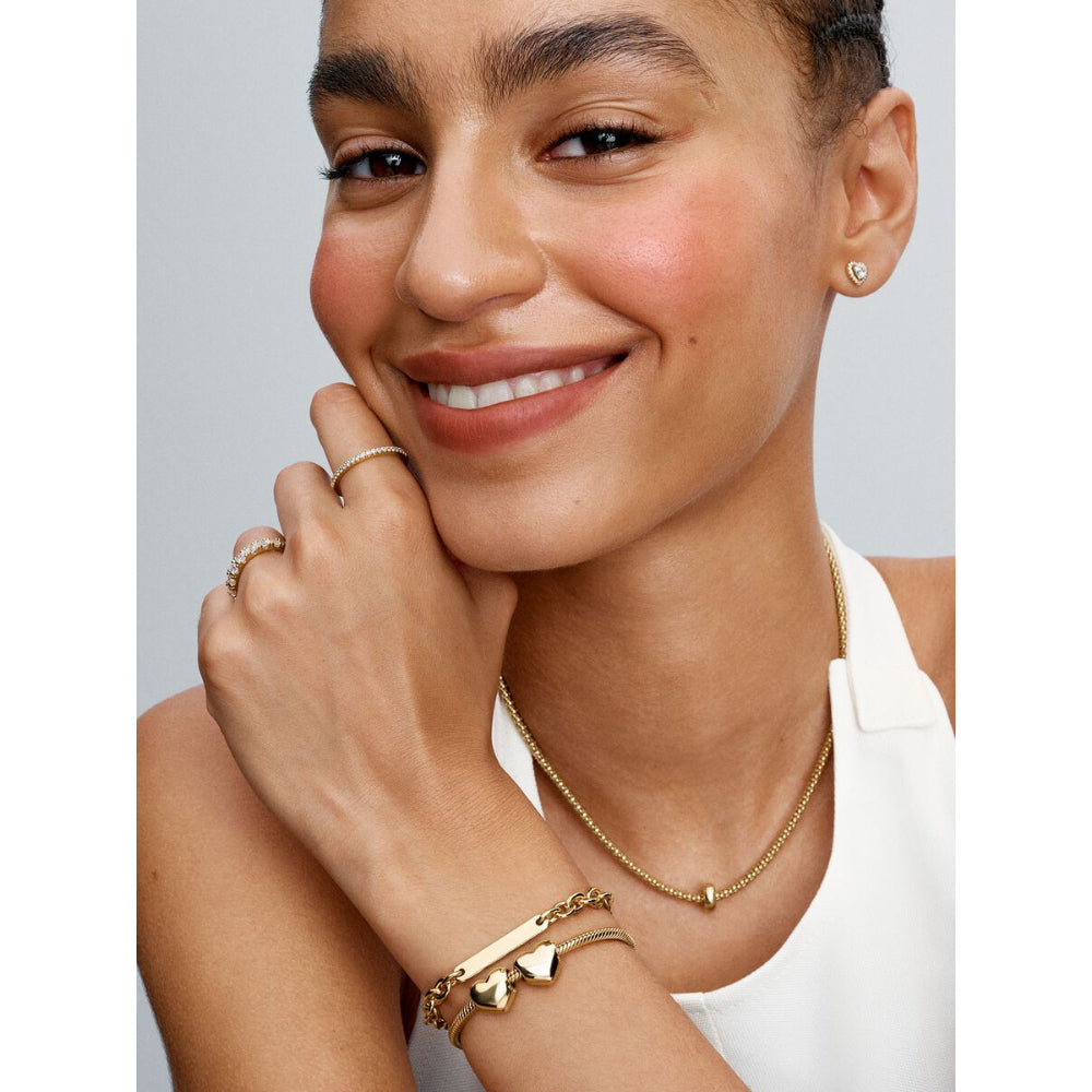 Pandora 14K Gold Plated Sparkling Band Ring Image 4