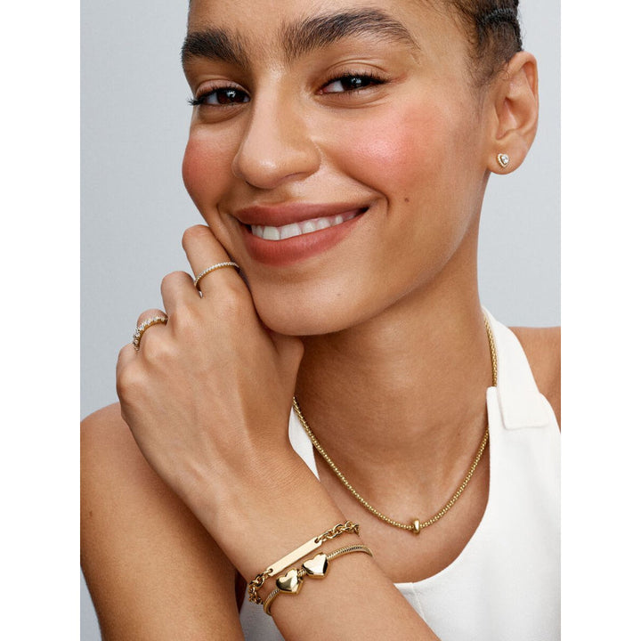 Pandora 14K Gold Plated Sparkling Band Ring Image 4