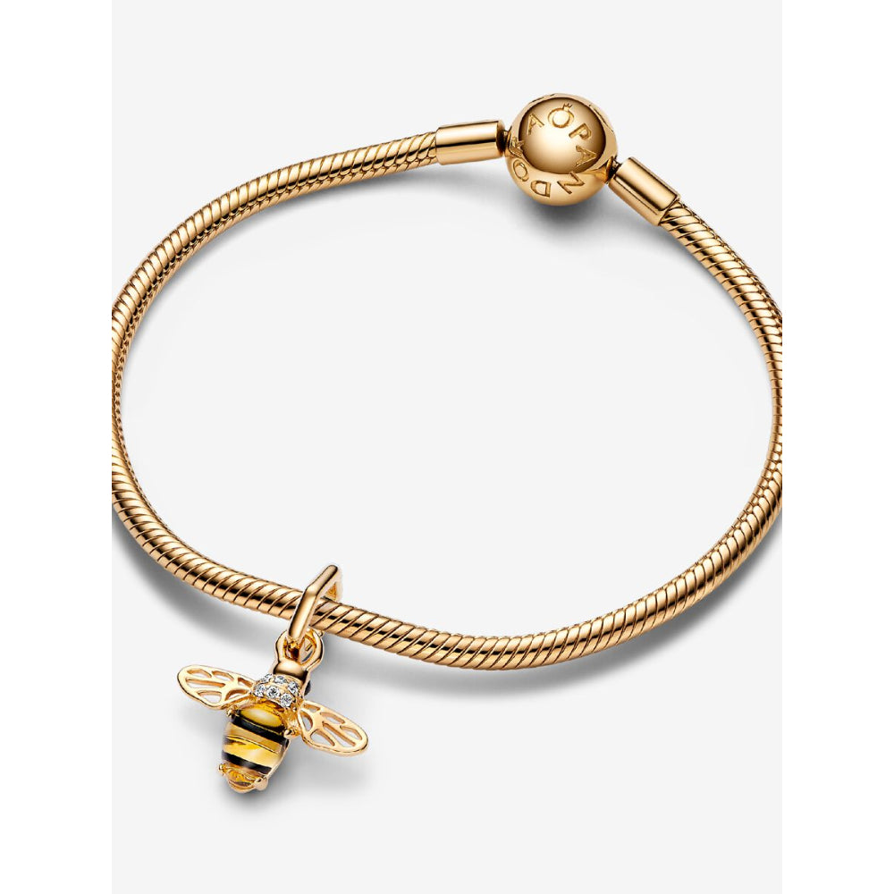 Pandora 14K Gold Plated Sparkling Bee Dangle Charm Image 4