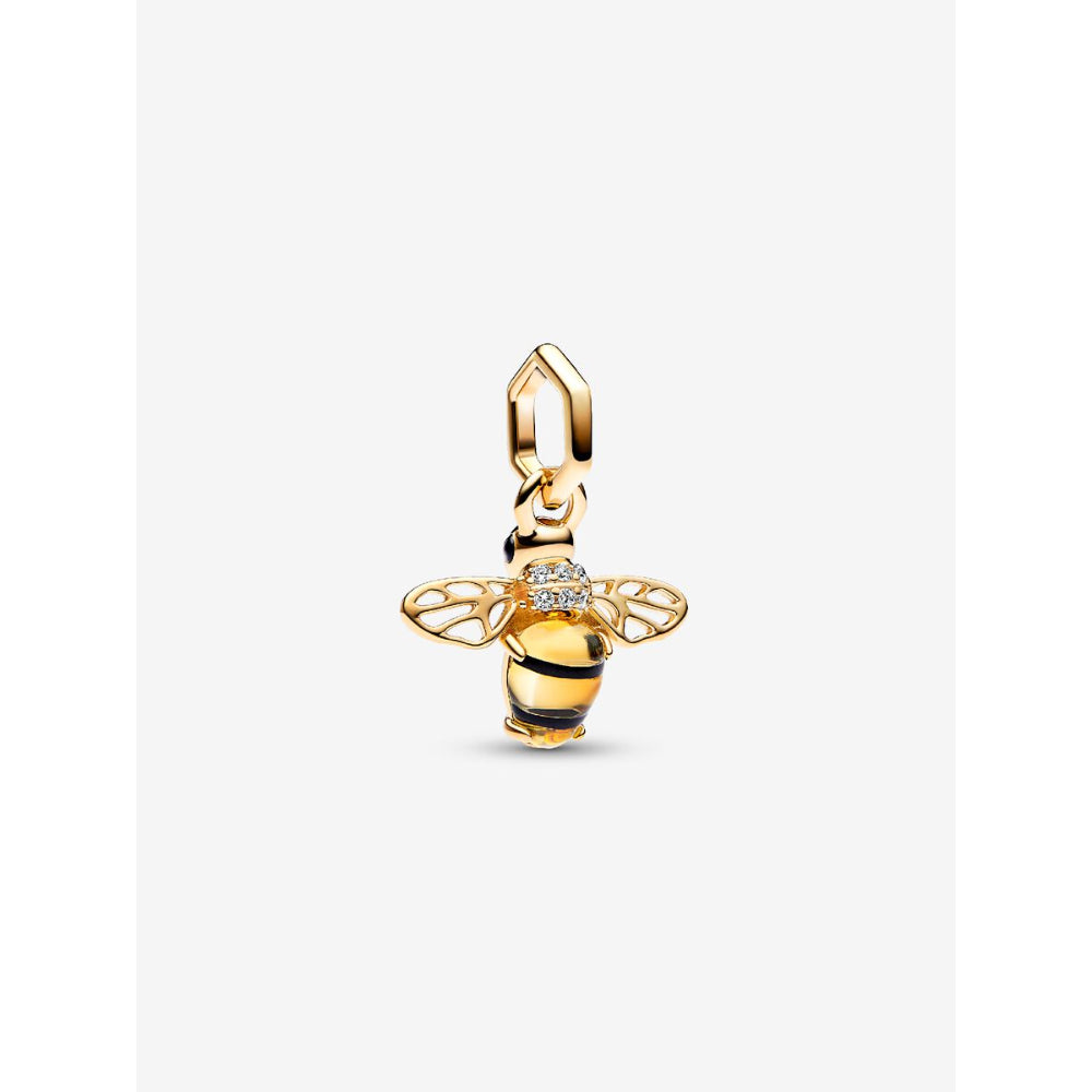 Pandora 14K Gold Plated Sparkling Bee Dangle Charm Image 1