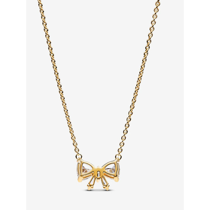 Pandora 14K Gold Plated Sparkling Bow Necklace Image 6