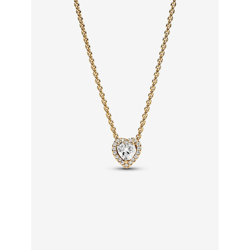 Pandora 14K Gold Plated Sparkling Heart Collier Necklace Image 4