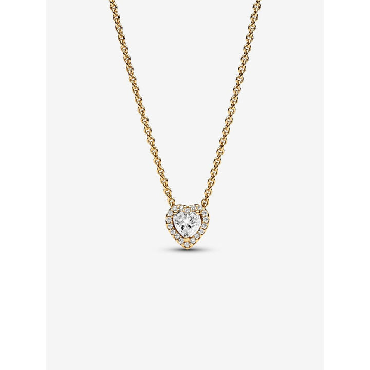Pandora 14K Gold Plated Sparkling Heart Collier Necklace Image 4