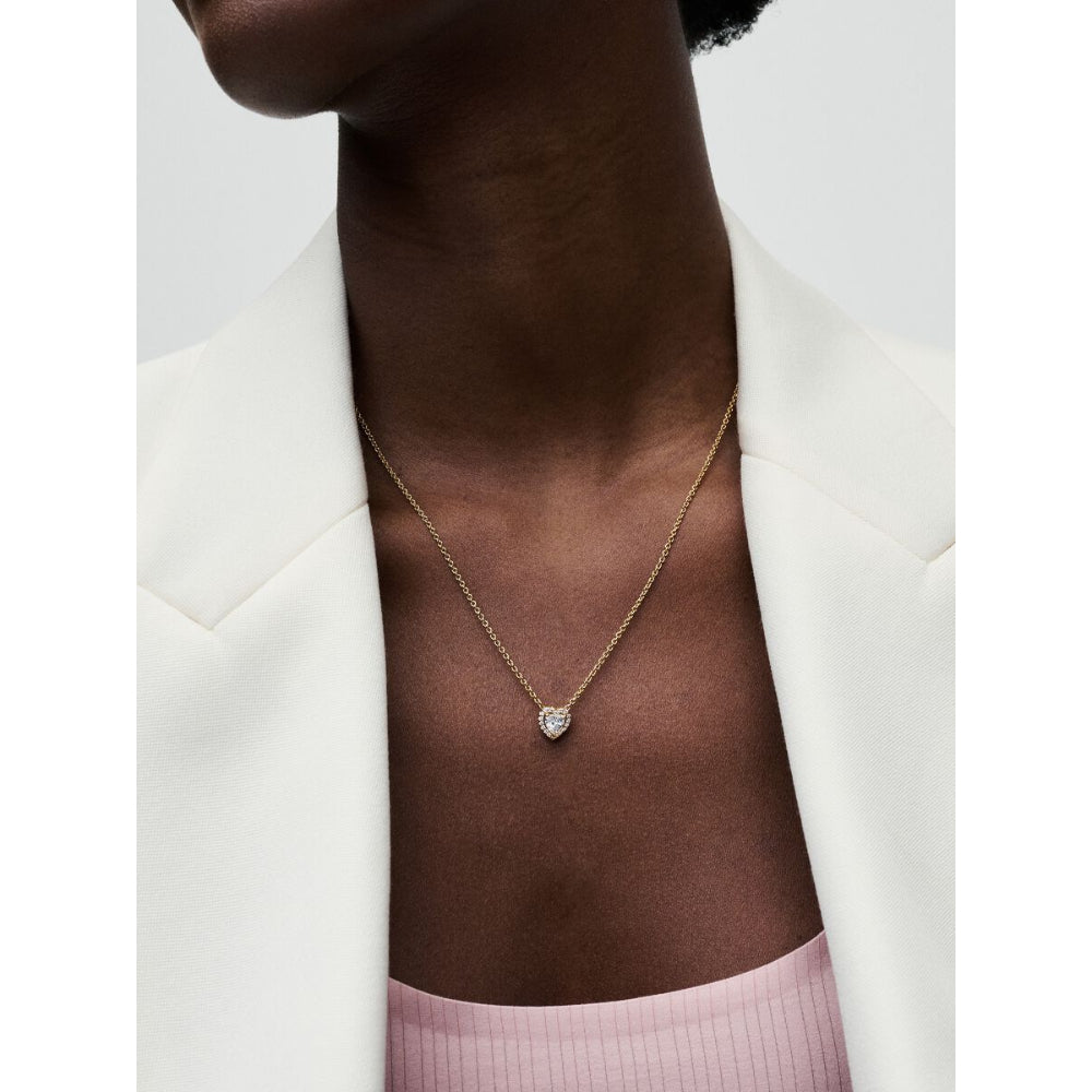 Pandora 14K Gold Plated Sparkling Heart Collier Necklace Image 2