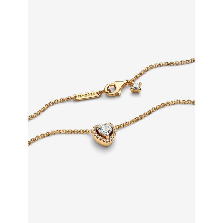 Pandora 14K Gold Plated Sparkling Heart Collier Necklace Image 6