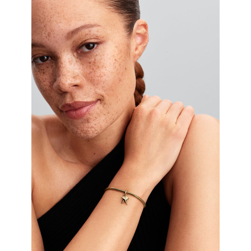 Pandora 14K Gold Plated Starfish Double Dangle Charm Image 3
