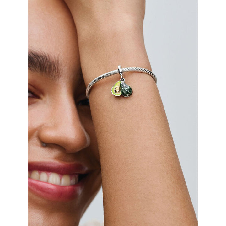Pandora 14K Gold Plated Sterling Silver Avocado Double Dangle Charm Image 2