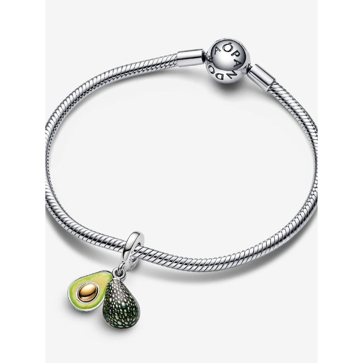 Pandora 14K Gold Plated Sterling Silver Avocado Double Dangle Charm Image 5
