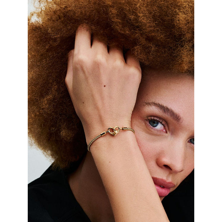 Pandora 14K Gold Plated Studded Chain Bracelet Image 3