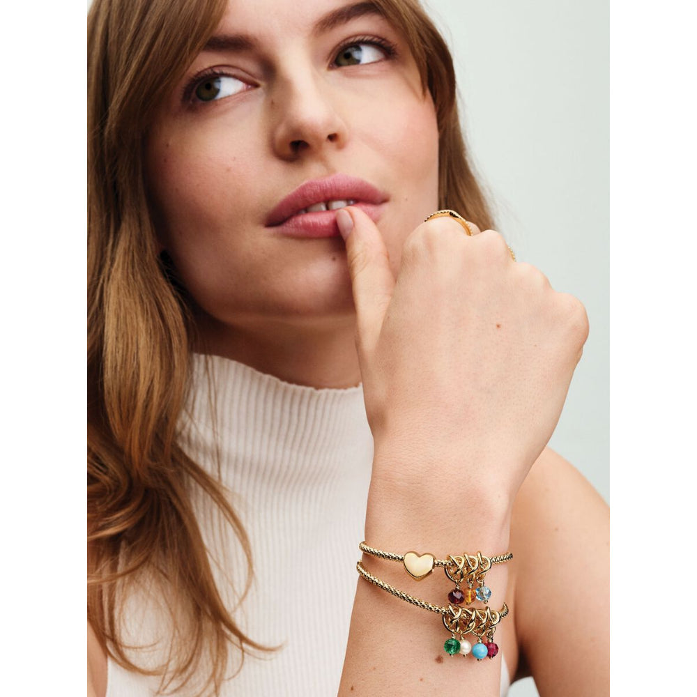 Pandora 14K Gold Plated Studded Chain Bracelet Image 4