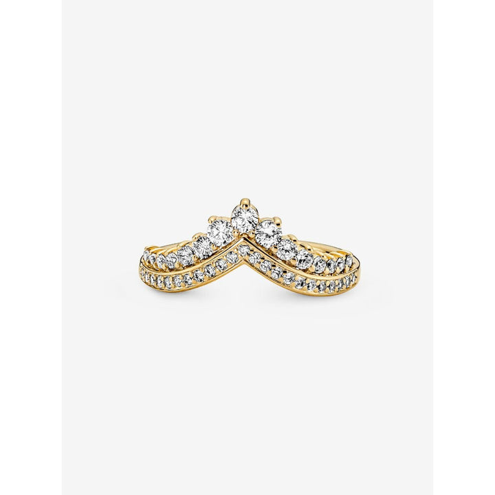 Pandora 14K Gold Plated Wish Tiara Ring Image 4