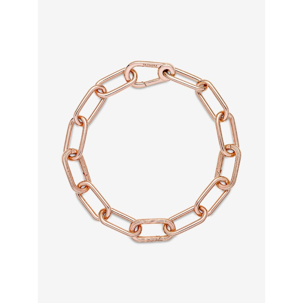 Pandora 14K Rose Gold Plated Me Medium - Link Chain Bracelet Image 5