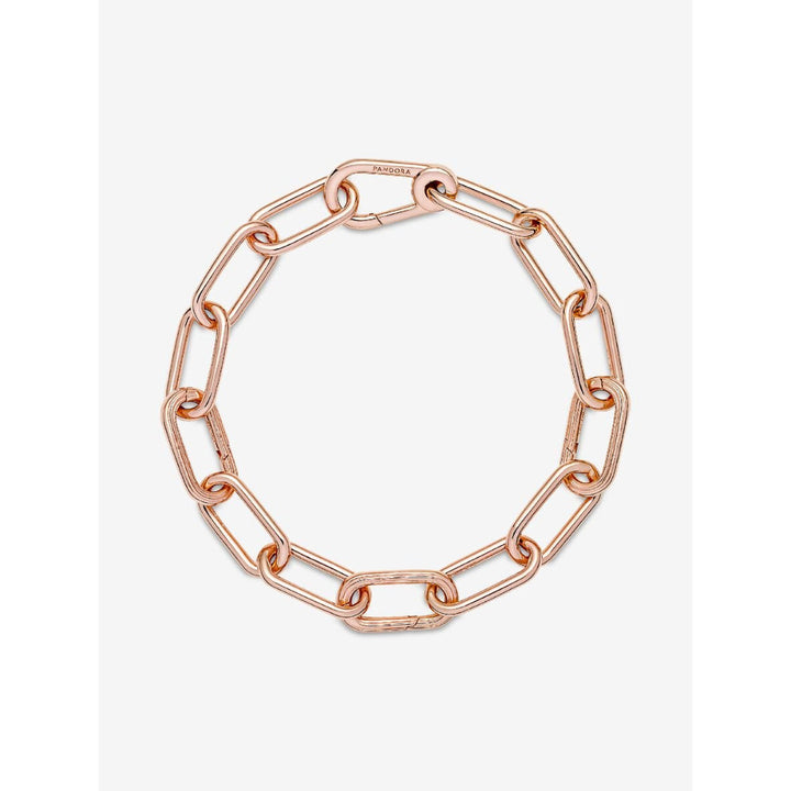 Pandora 14K Rose Gold Plated Me Medium - Link Chain Bracelet Image 5