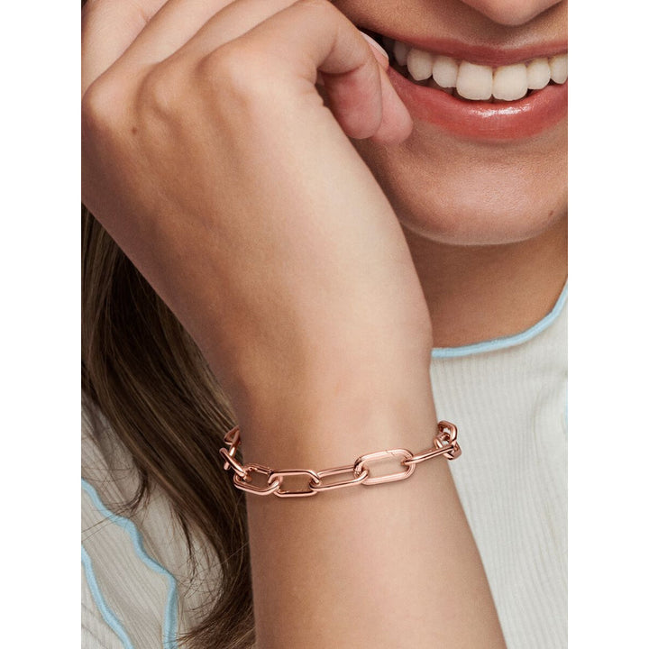 Pandora 14K Rose Gold Plated Me Medium - Link Chain Bracelet Image 2