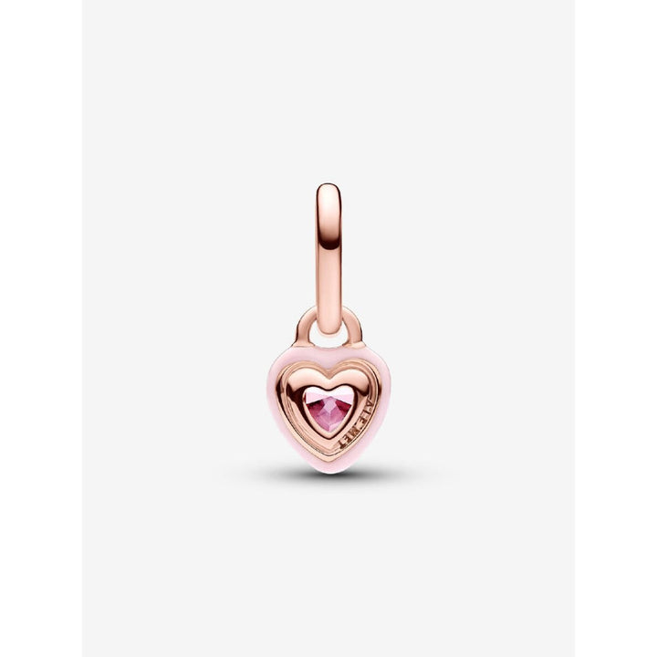 Pandora 14K Rose Gold Plated Me Pink Chakra Heart Mini Dangle Charm Image 3