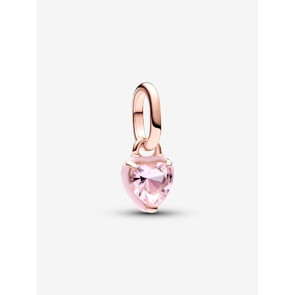 Pandora 14K Rose Gold Plated Me Pink Chakra Heart Mini Dangle Charm Image 1