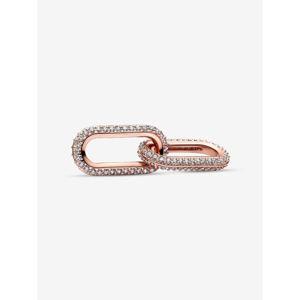 Pandora 14K Rose Gold Plated Me Styling Pave Double Link Image 1
