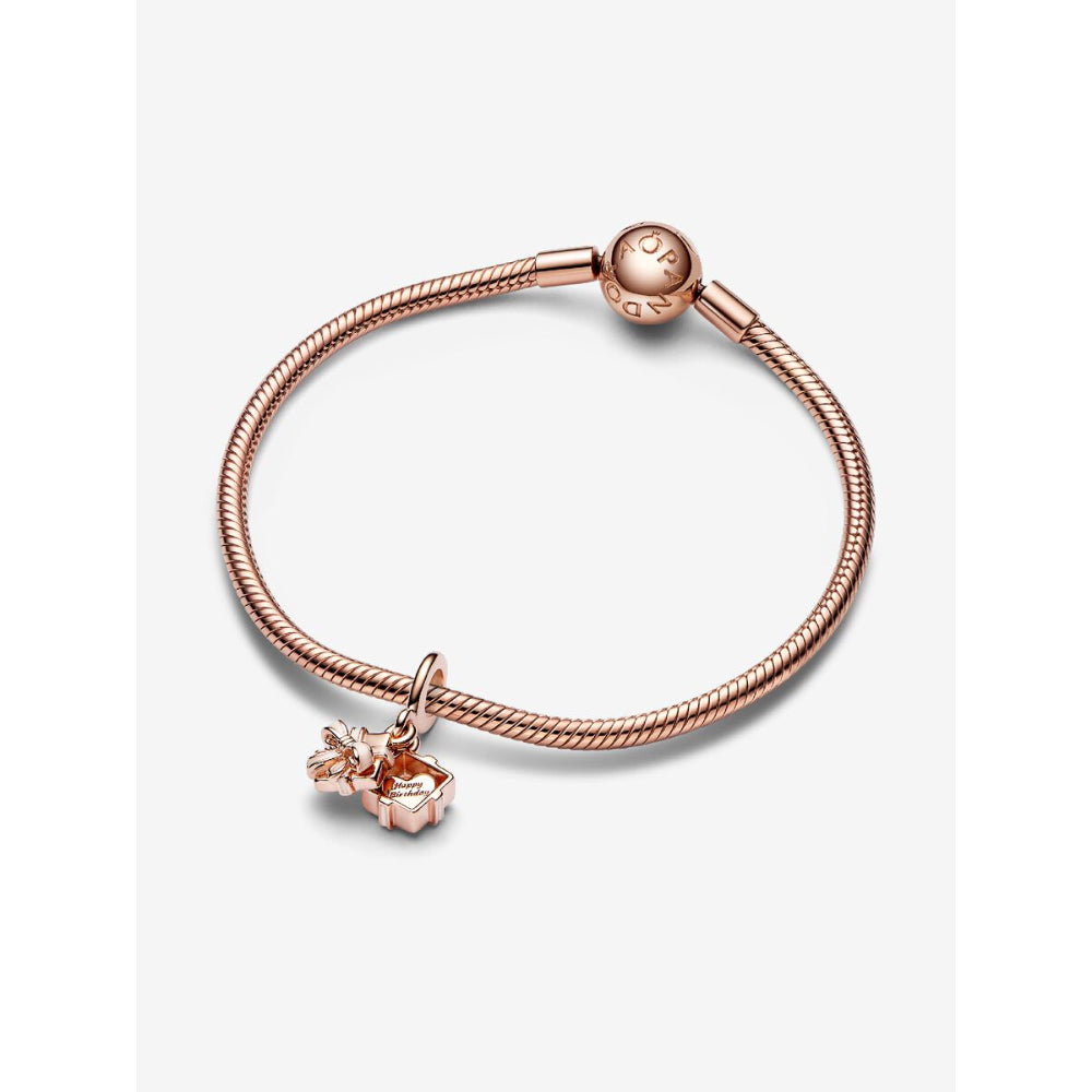Pandora 14K Rose Gold Plated Openable Birthday Gift Dangle Charm Image 5