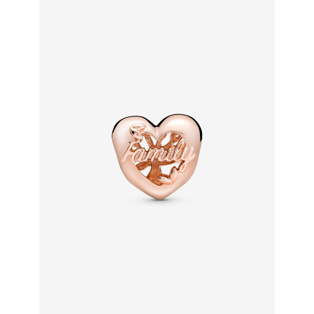 Pandora 14K Rose Gold Plated Openwork Family Tree Heart Charm Image 4