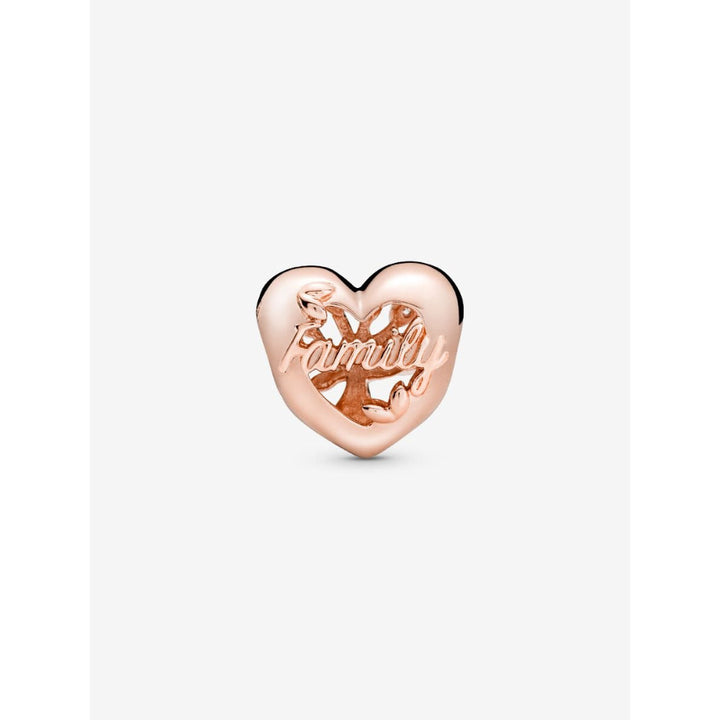 Pandora 14K Rose Gold Plated Openwork Family Tree Heart Charm Image 4
