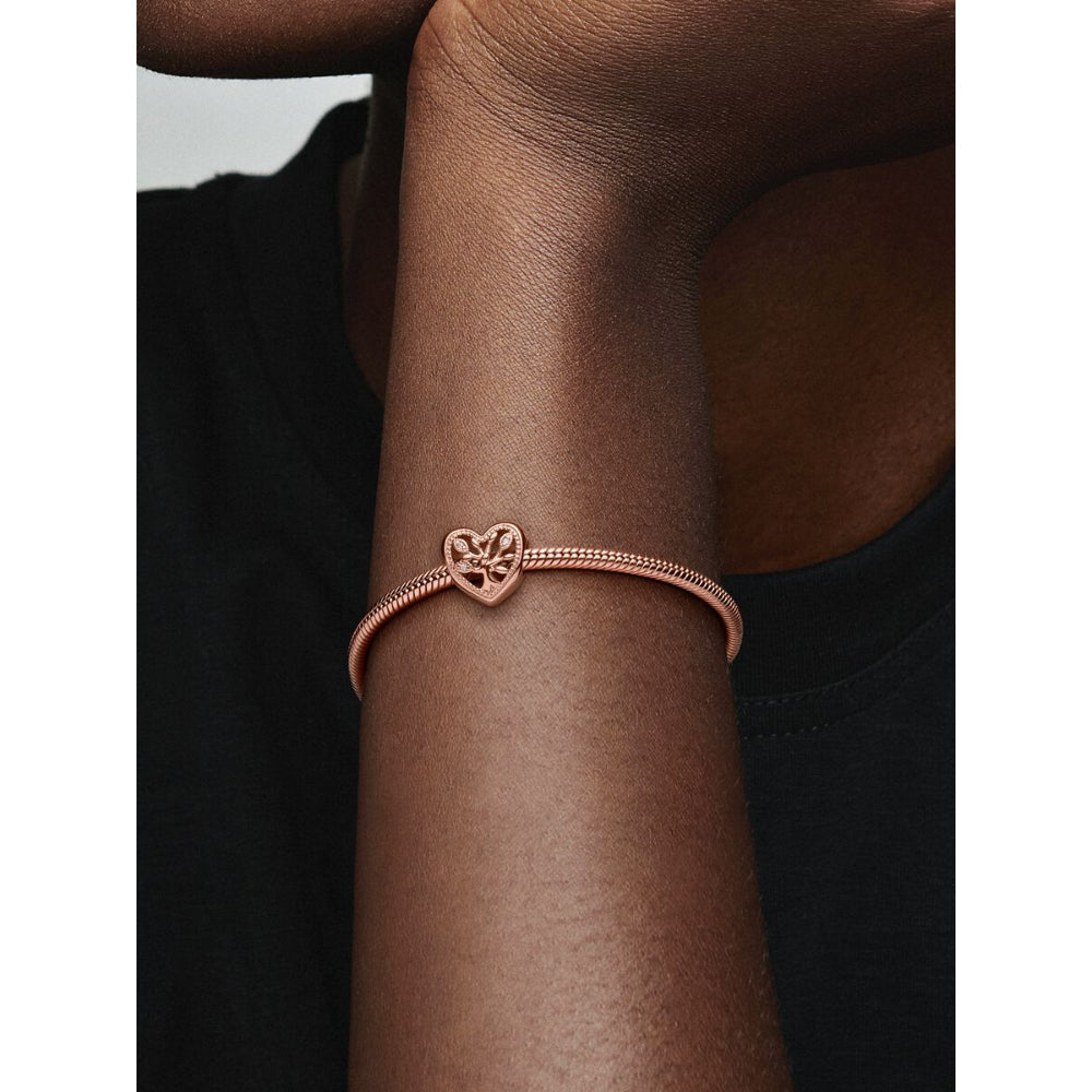 Pandora 14K Rose Gold Plated Openwork Family Tree Heart Charm Image 2