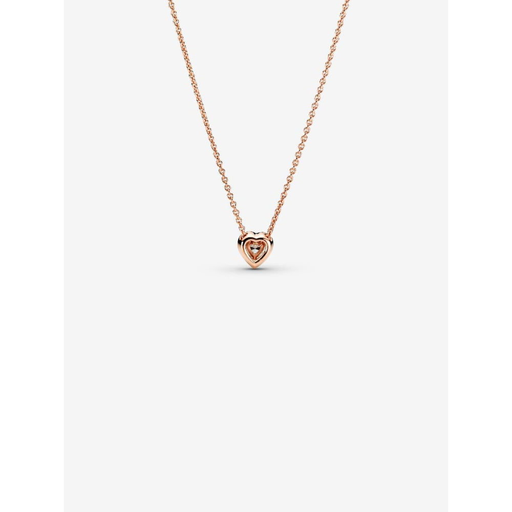 Pandora 14K Rose Gold Plated Sparkling Heart Collier Necklace Image 3