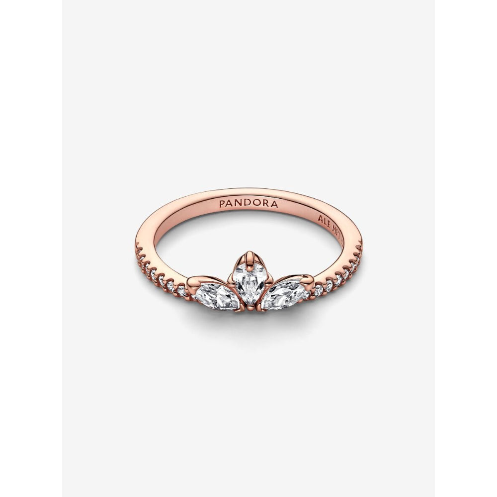 Pandora 14K Rose Gold Plated Sparkling Herbarium Cluster Ring Image 4