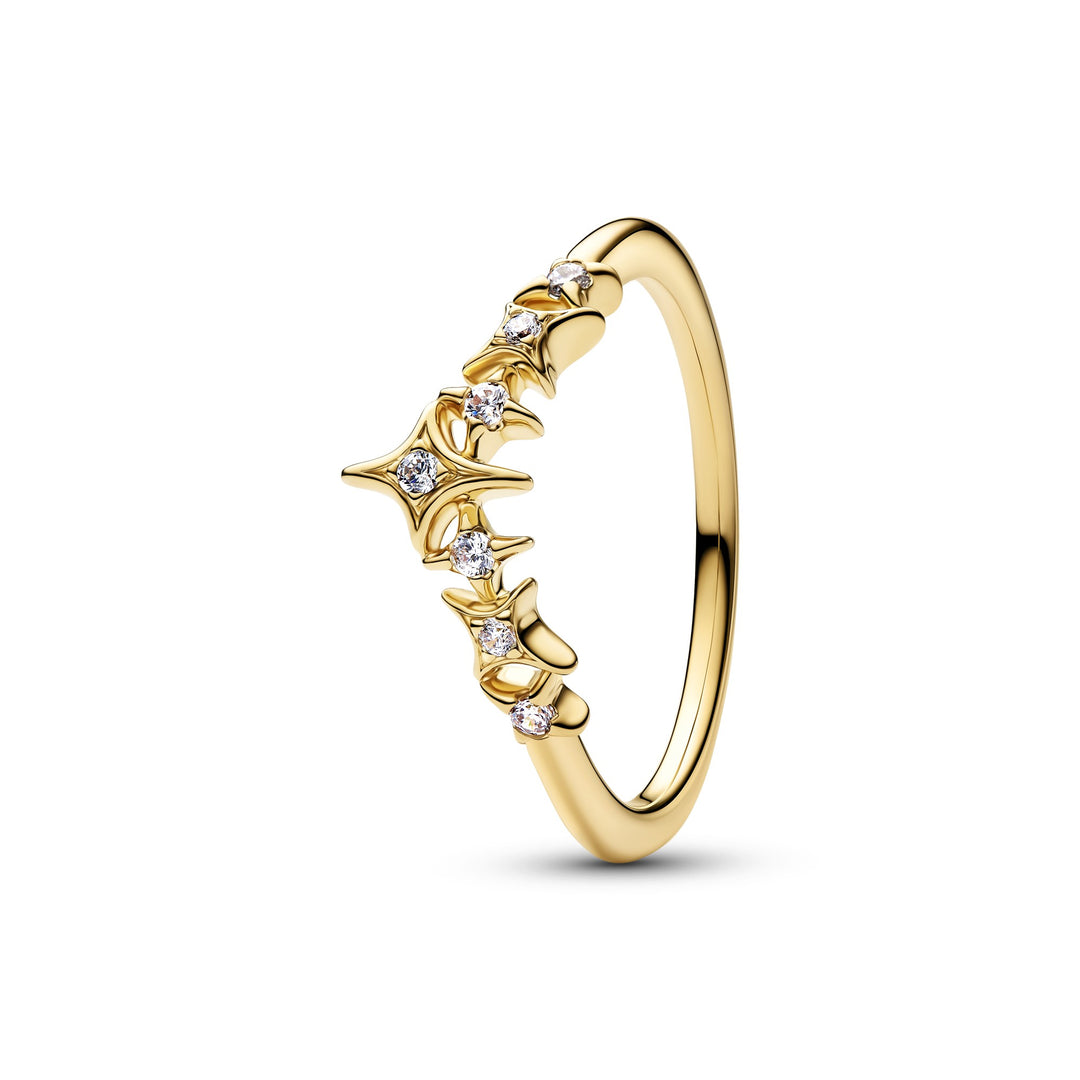 Pandora Gold Tiara Stars Ring - Mococo