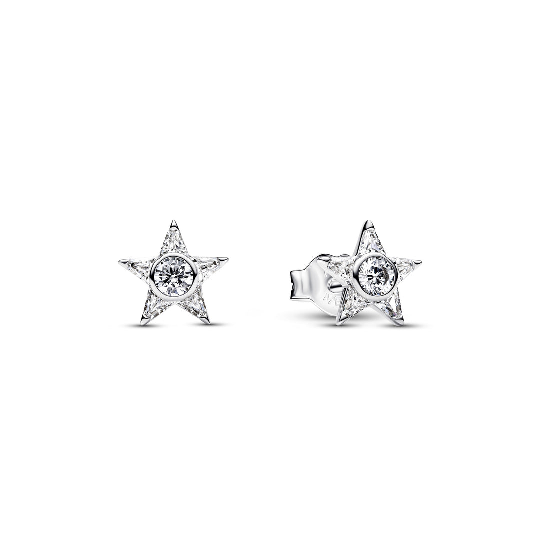 Pandora Silver Sparkling Stella Stud Earrings - Mococo