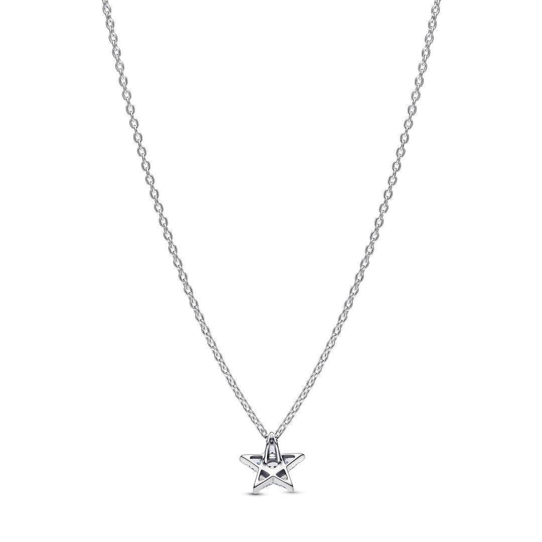 Pandora Silver Sparkling Stella Pendant Necklace - Mococo