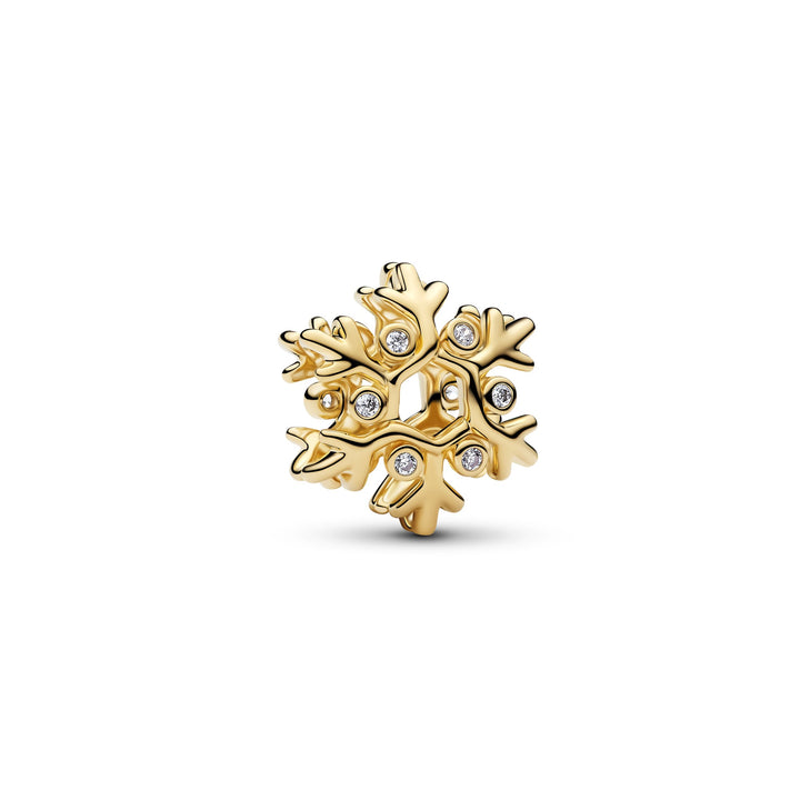 Pandora Gold Snowflake Charm - Mococo