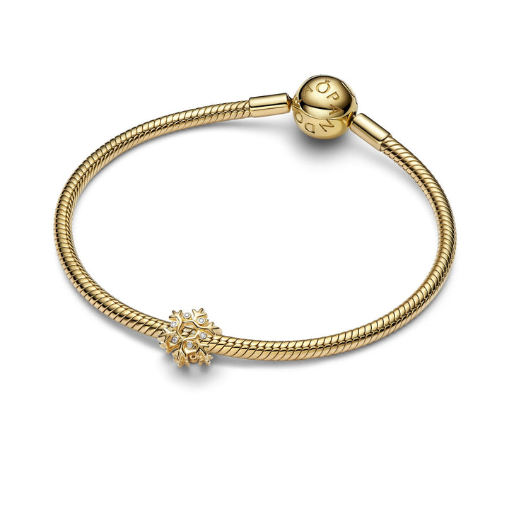 Pandora Gold Snowflake Charm - Mococo