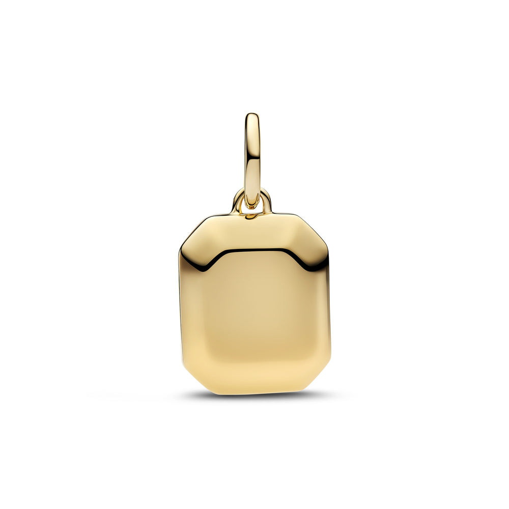 Pandora Gold Celestial Blue Hexagon Dangle Charm - Mococo