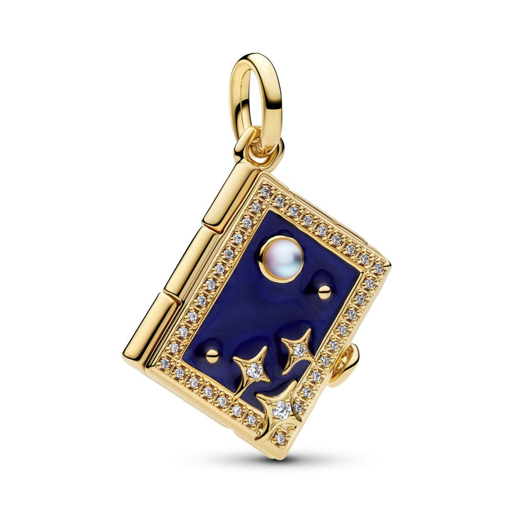 Pandora Gold Engravable Magic Book Dangle Charm - Mococo