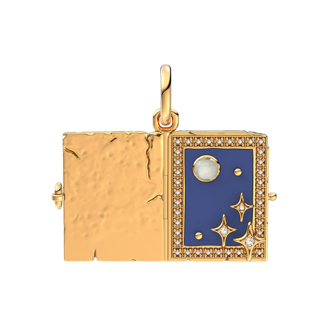 Pandora Gold Engravable Magic Book Dangle Charm - Mococo