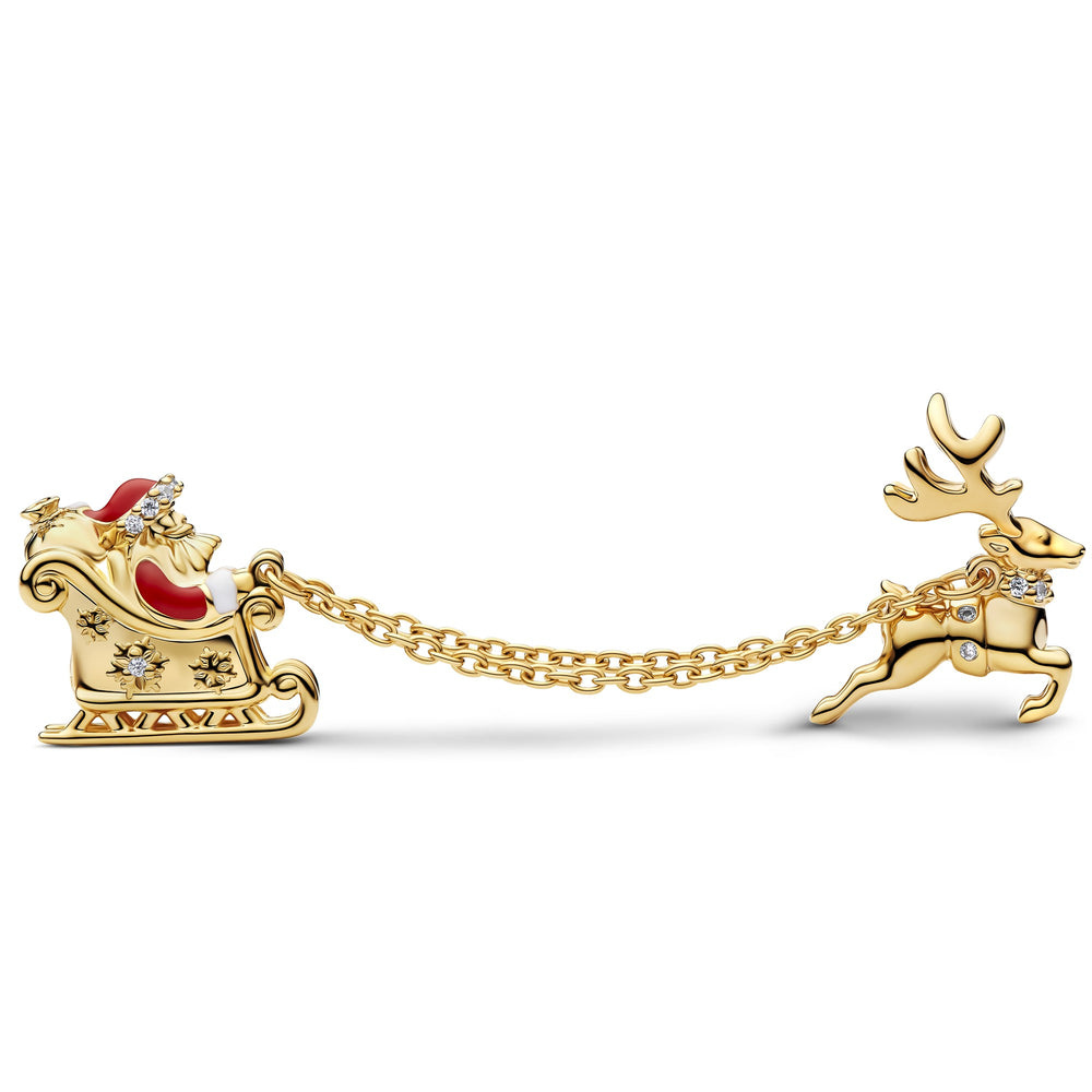 Pandora Gold Santa Sleigh Double Charm - Mococo