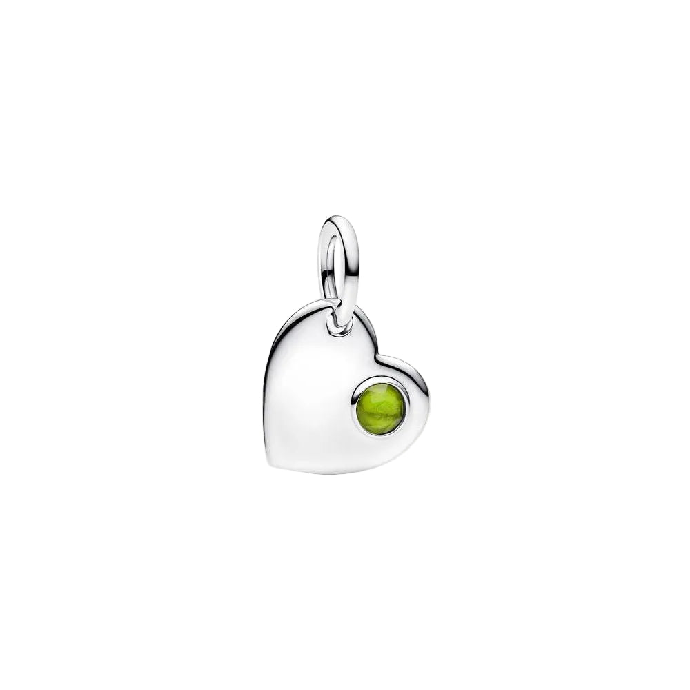 Pandora Silver Birthstone Heart Dangle Charm