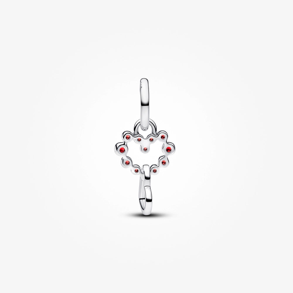 Pandora Connected Hearts & Red Stones Dangle Charm 2