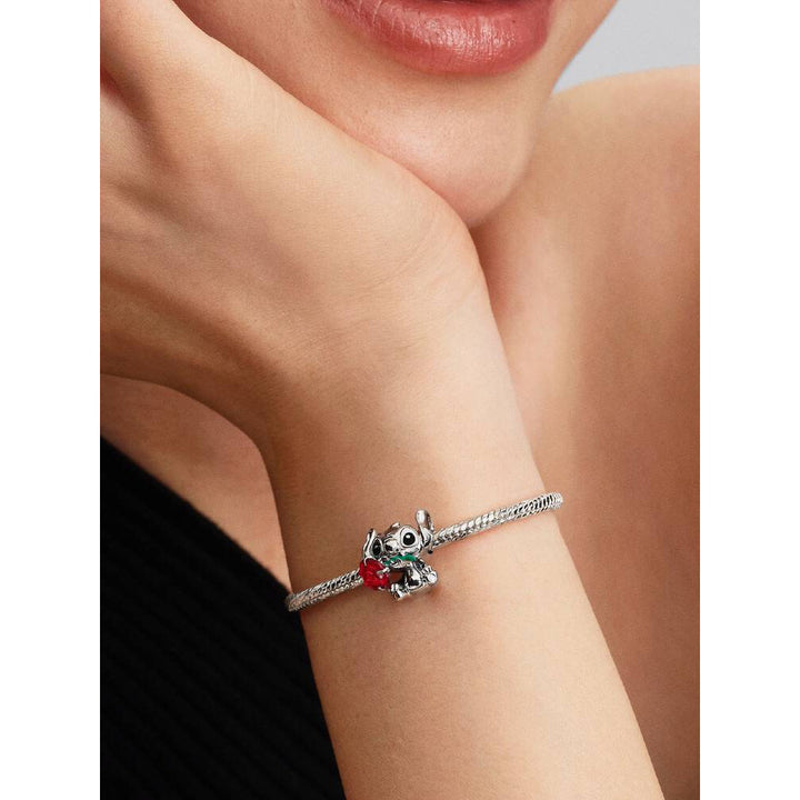 Pandora Disney Stitch Rose Murano Glass Charm 2
