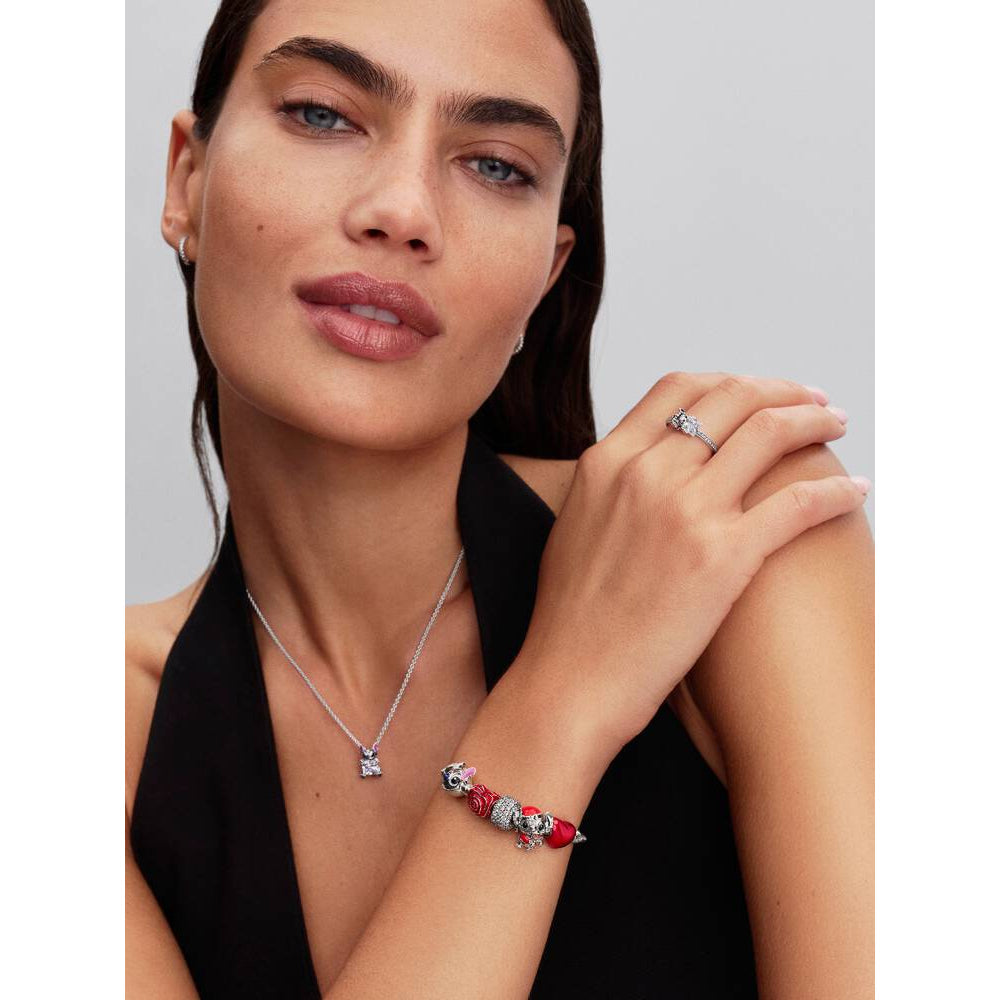 Pandora Disney Stitch Rose Murano Glass Charm 4