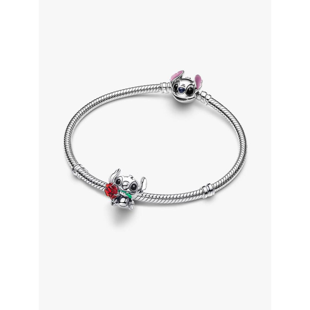 Pandora Disney Stitch Rose Murano Glass Charm 6