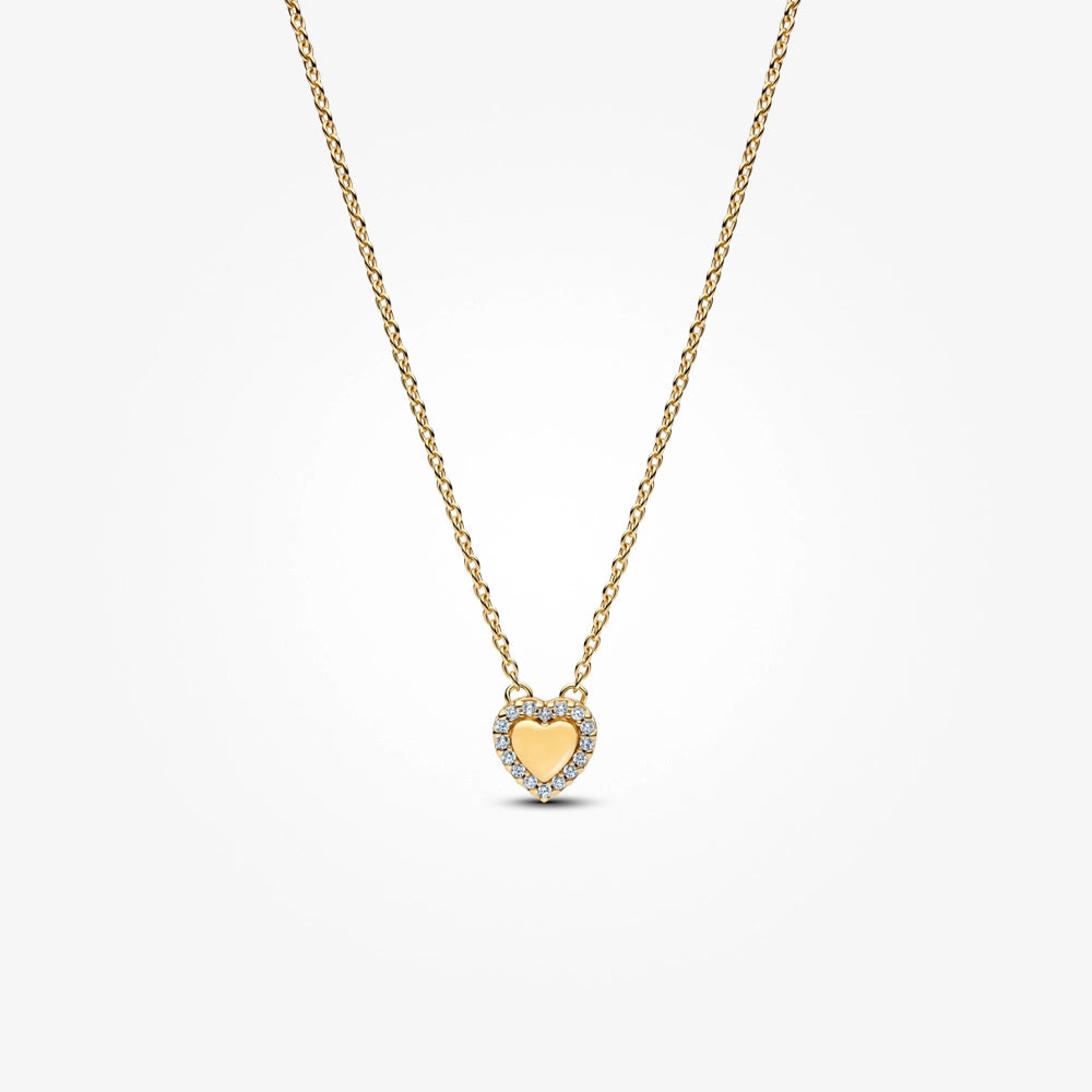 Pandora Engravable Heart Halo Collier Necklace 1