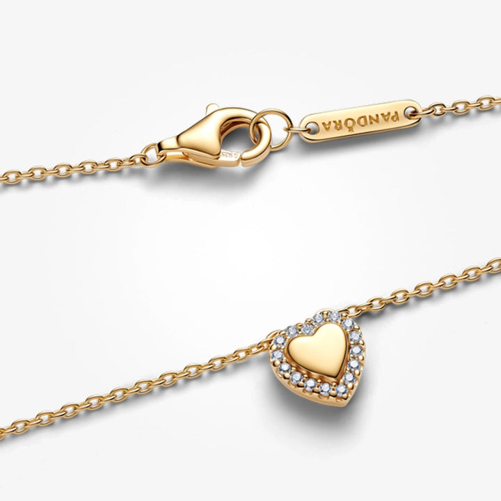 Pandora Engravable Heart Halo Collier Necklace 3