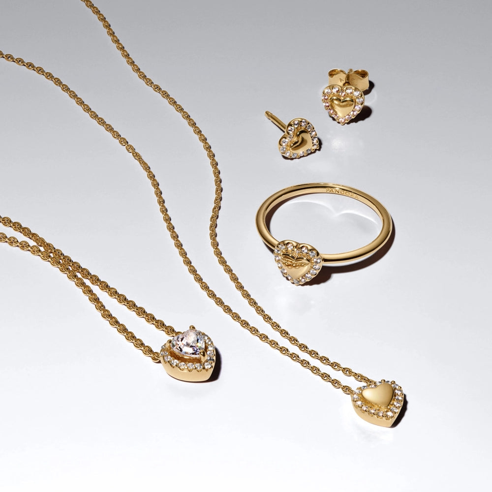 Pandora Engravable Heart Halo Collier Necklace 5